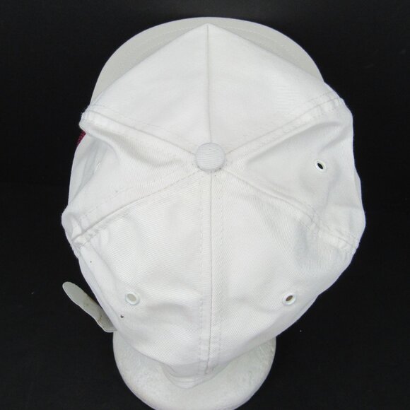 First Macon Bank & Trust Graphic Logo Men White Wide Brim Adj Strap Back Cap Hat - Picture 7 of 10